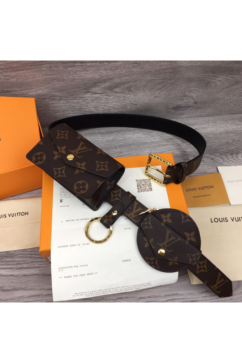 Louis Vuitton, Women's Belt, With Bag, Brown