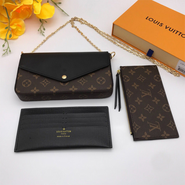 Louis Vuitton, Women's Bag, 3 Pieces, Black