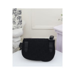 Christian Dior, Oblique Saddle, Unisex Bag, Black