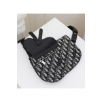 Christian Dior, Oblique Saddle, Unisex Bag, Black