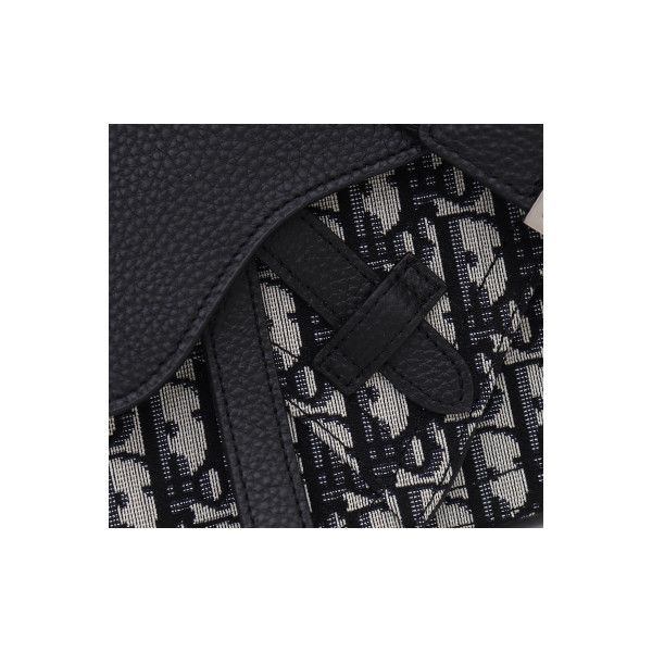 Christian Dior, Oblique Saddle, Unisex Bag, Black