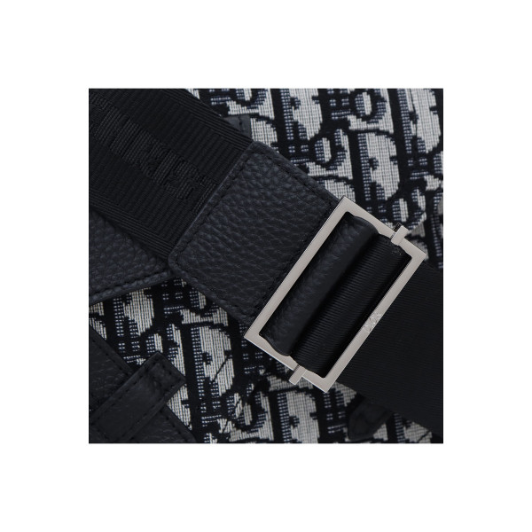 Christian Dior, Oblique Saddle, Unisex Bag, Black