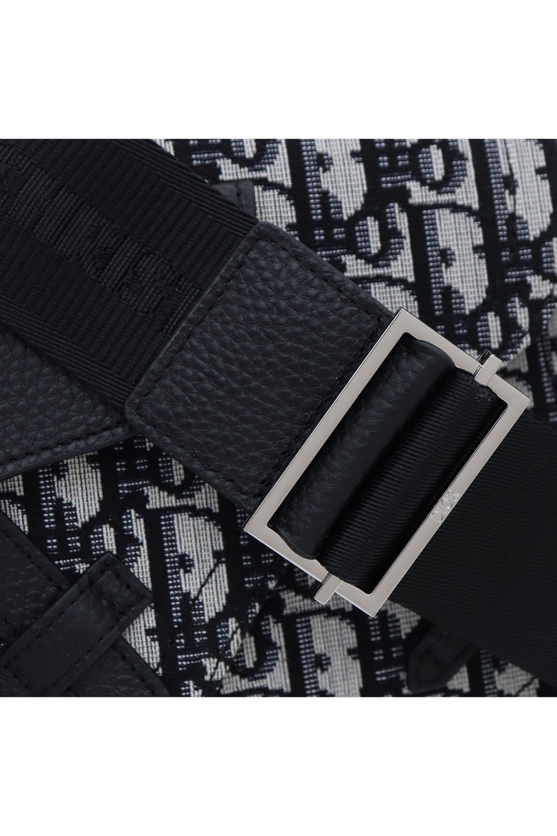 Christian Dior, Oblique Saddle, Unisex Bag, Black