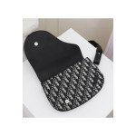 Christian Dior, Oblique Saddle, Unisex Bag, Black