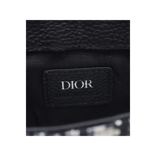 Christian Dior, Oblique Saddle, Unisex Bag, Black