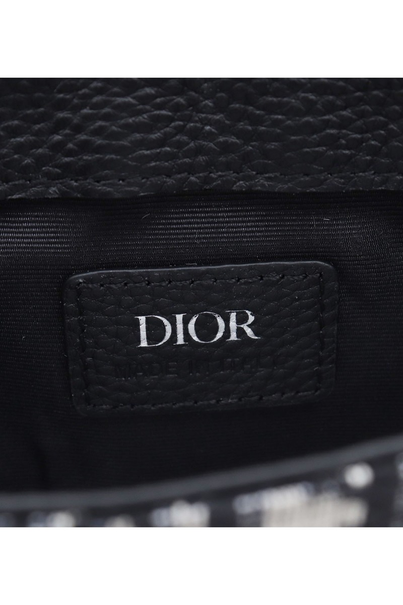 Christian Dior, Oblique Saddle, Unisex Bag, Black