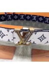 Louis Vuitton, Men's Belt, Double Side, White