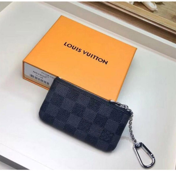 Louis Vuitton, Damier Canvas Key Pouch, Small Leather Goods
