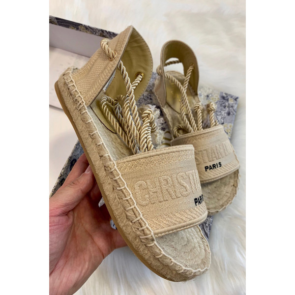 Christian Dior, Women's Sandals, Beige