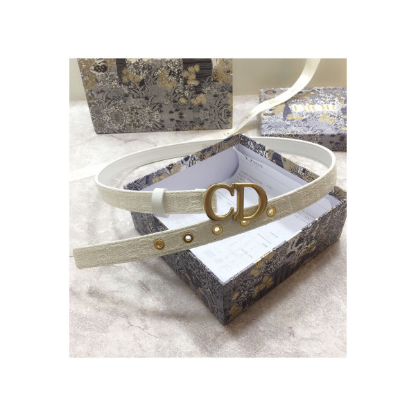 Christian Dior, Women's Belt, White