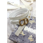 Christian Dior, Women's Belt, White