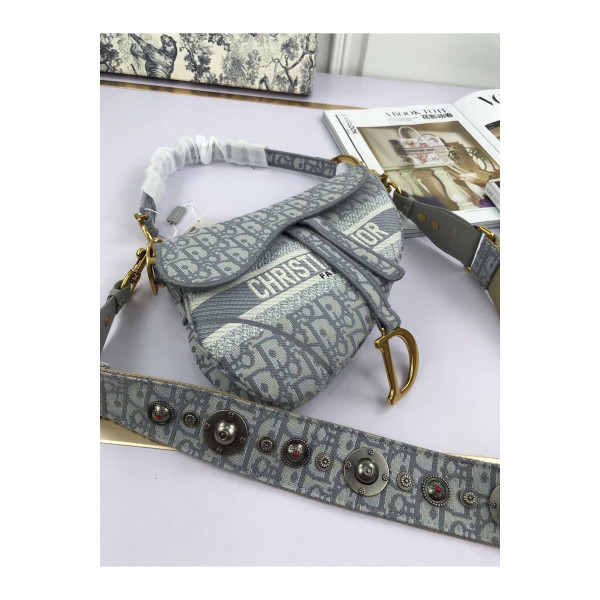 Christian Dior, Saddle, Women's Bag, Grey