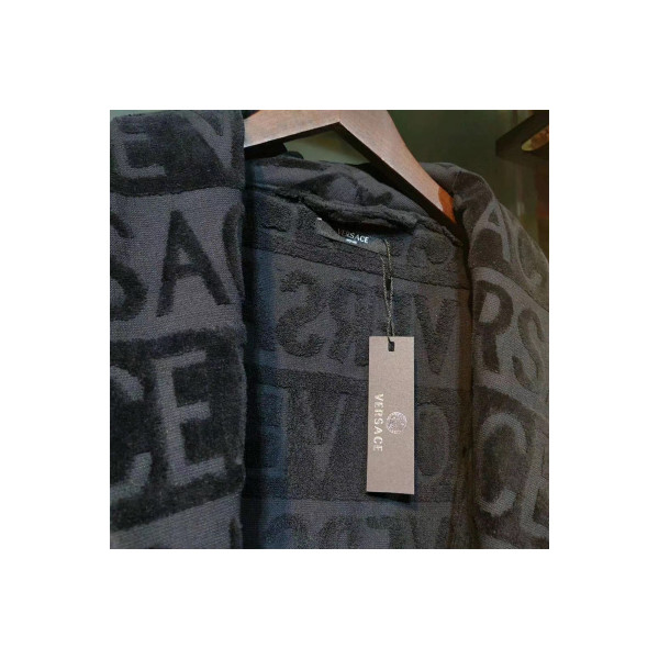 Versace, Unisex Bathrobe, Black