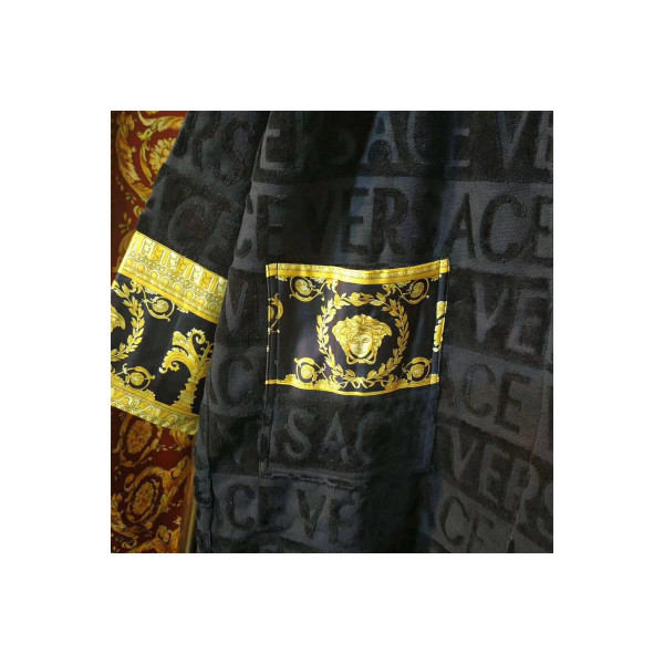 Versace, Unisex Bathrobe, Black