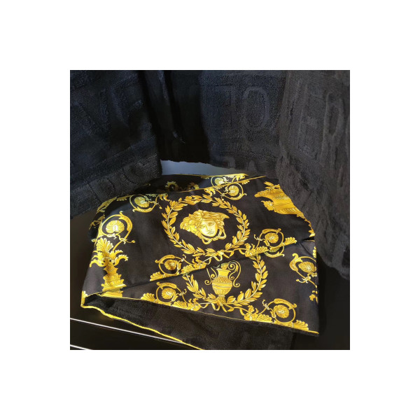 Versace, Unisex Bathrobe, Black