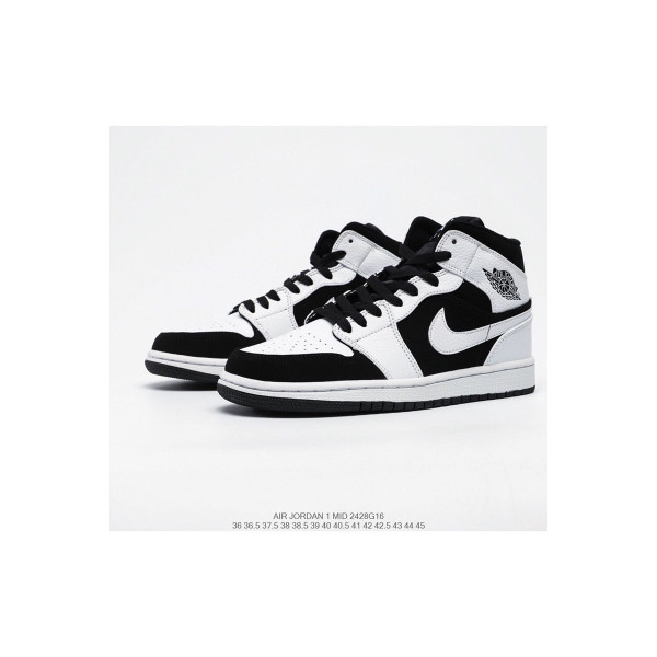 Nike, Air Jordan 1 Mid, Women's Sneaker, Black