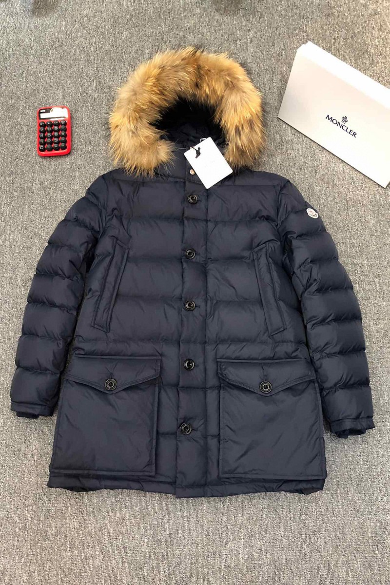 Moncler, Cluny Long Down, Men's Jacket, Navy