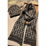 Christian Dior, Women's Scarf Hat Set, Black