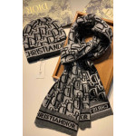 Christian Dior, Women's Scarf Hat Set, Black