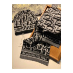Christian Dior, Women's Scarf Hat Set, Black