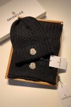 Moncler, Unisex Scarf Hat Set, Black