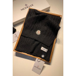 Moncler, Unisex Scarf Hat Set, Black