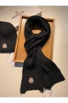 Moncler, Unisex Scarf Hat Set, Black