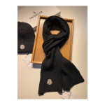 Moncler, Unisex Scarf Hat Set, Black