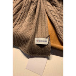Moncler, Unisex Scarf Hat Set, Brown