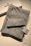 Moncler, Unisex Scarf Hat Set, Gray