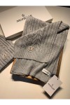 Moncler, Unisex Scarf Hat Set, Gray