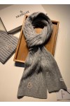 Moncler, Unisex Scarf Hat Set, Gray