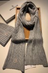 Moncler, Unisex Scarf Hat Set, Gray