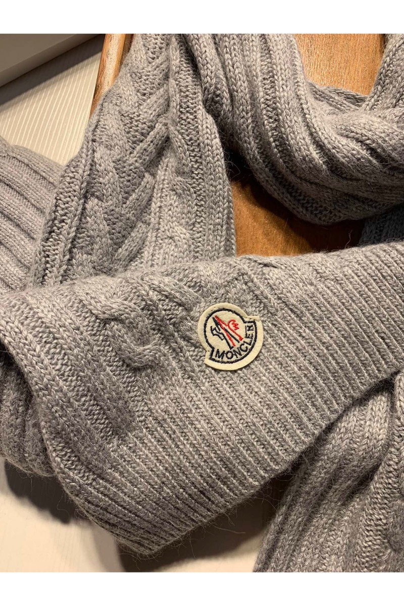 Moncler, Unisex Scarf Hat Set, Gray