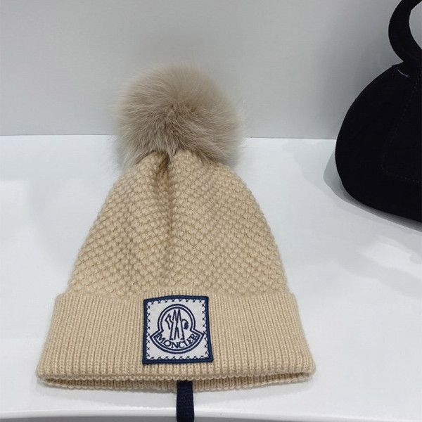 Moncler, Women's Beanie, Beige