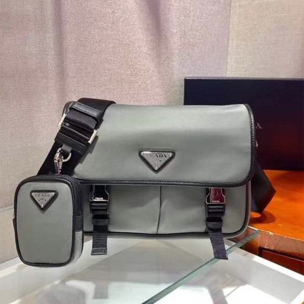 Prada, Unisex Bag, Grey