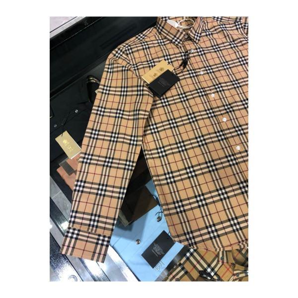 Burberry, Men's Shirt, Camel