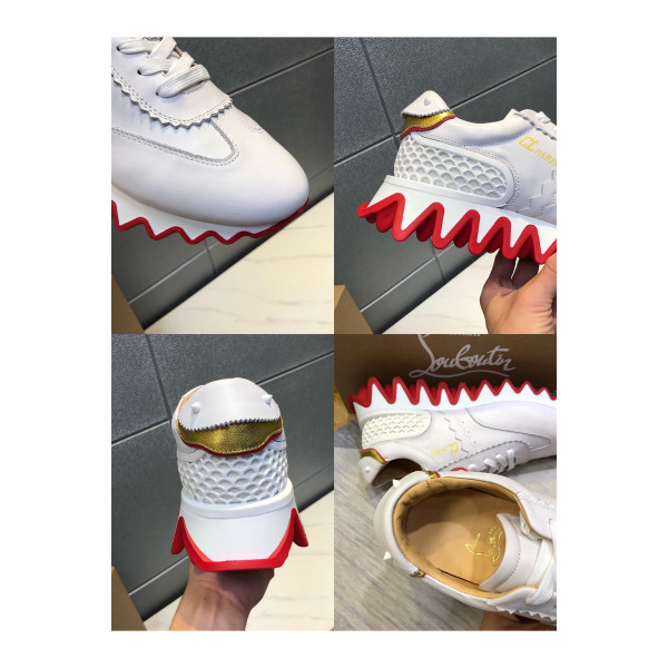 Christian Louboutin, Loubishark, Men's Sneaker, White