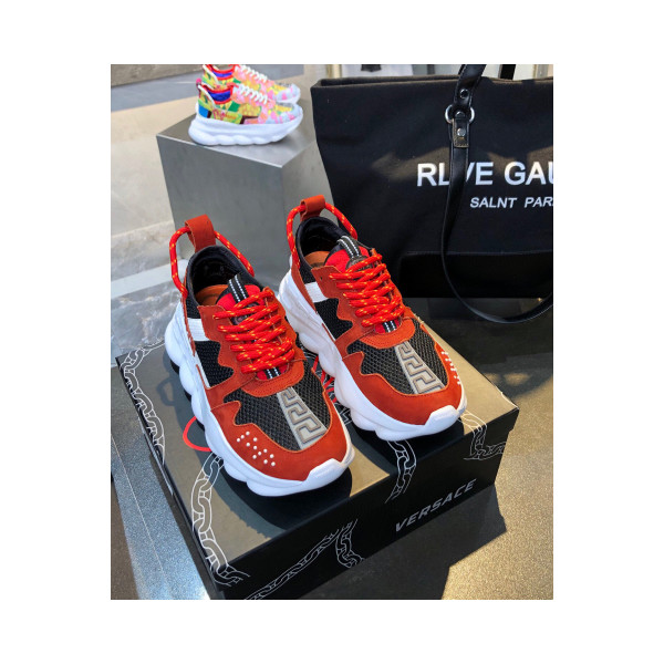 Versace, Chain Reaction, Men's Sneaker, Red
