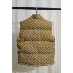 Gucci x The North Face, Men's Vest, Brown Print