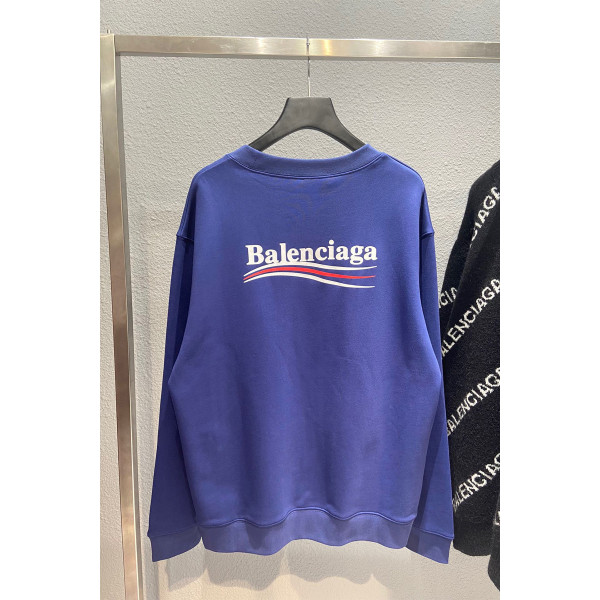 Balenciaga, Men's Pullover, Blue