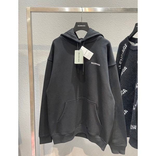 Balenciaga, Men's Hoodie, Black
