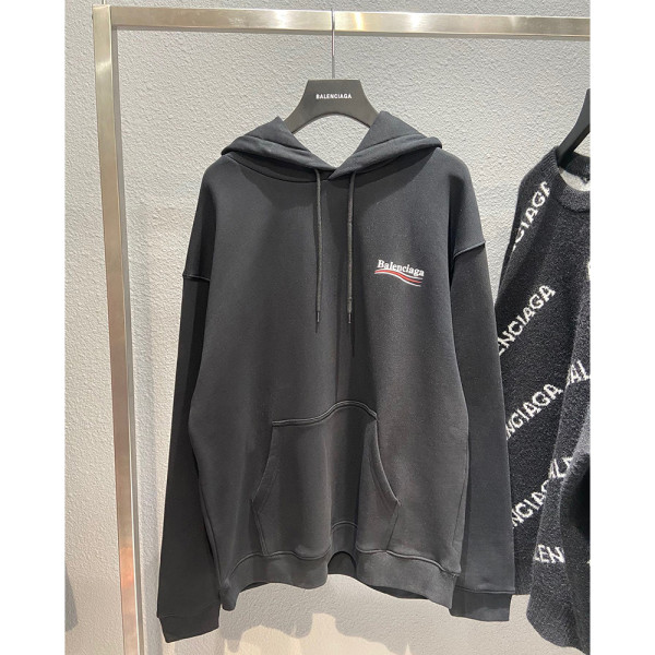 Balenciaga, Men's Hoodie, Black