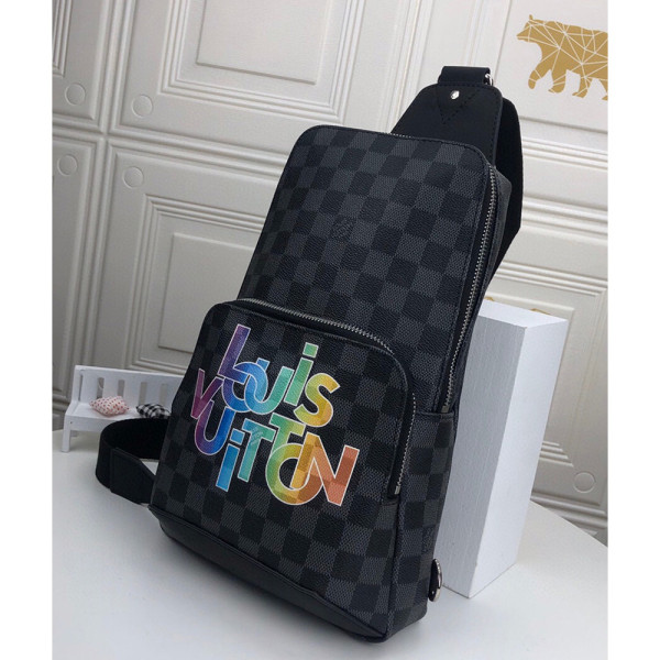 Louis Vuitton, Avenue Sling, Men's Bag, Black