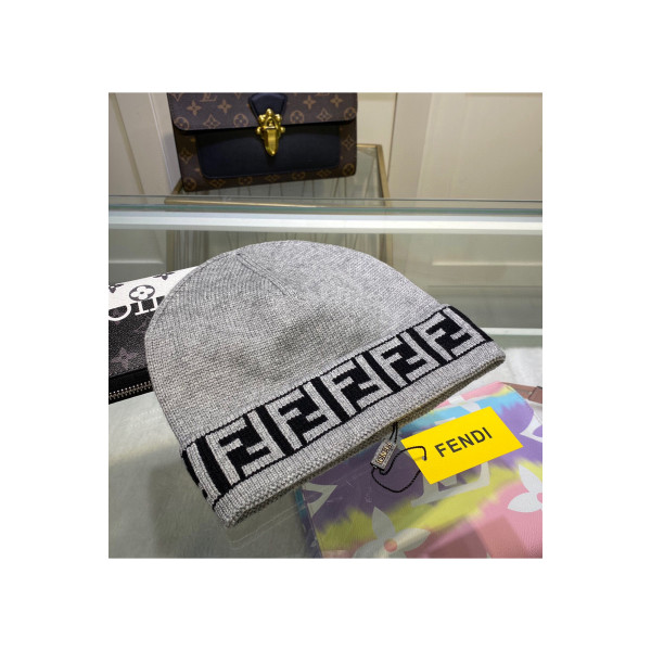 Fendi, Unisex Beanie, Grey
