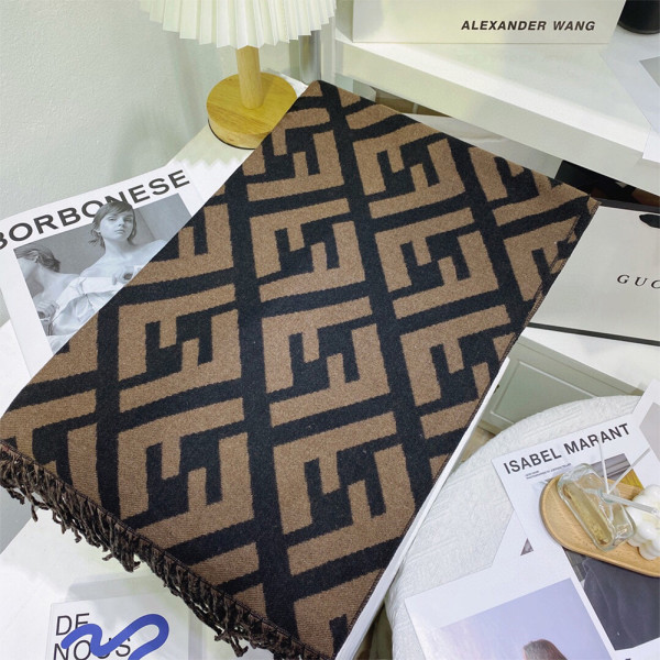 Fendi, Women's Scarve, Brown