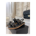 Chanel, Women's Sandal, Black