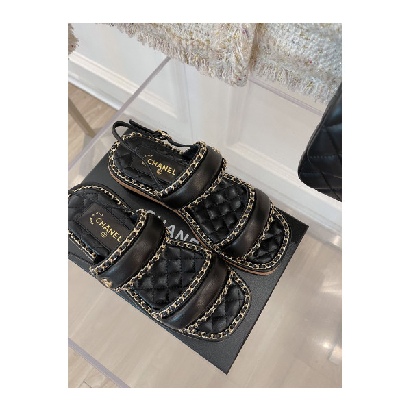 Chanel, Women's Sandal, Black