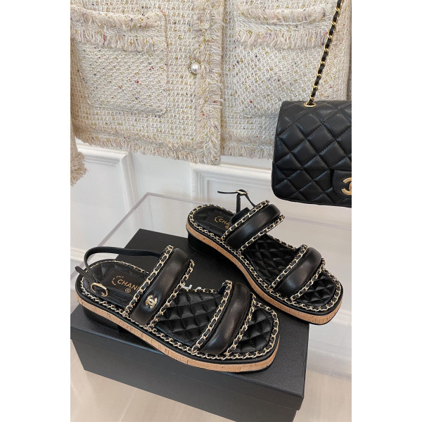Chanel, Women's Sandal, Black