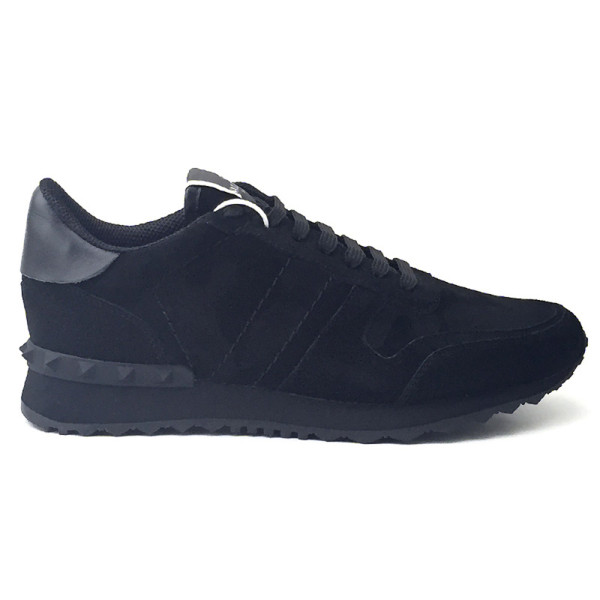 Valentino, Dames Sneakers, Zwart Suède